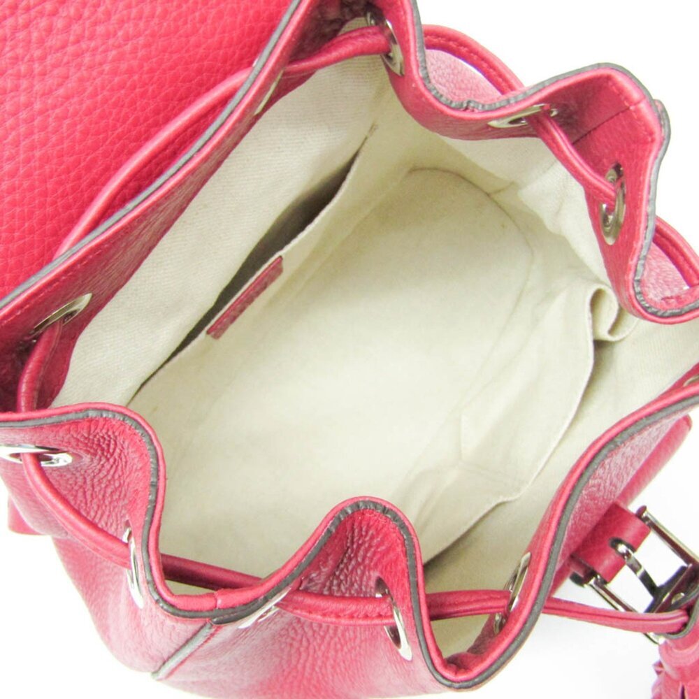 GUCCI Authentic Pink Leather Bamboo Backpack - Picture 3 of 16